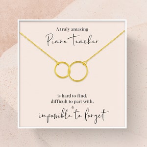 Piano Teacher Gift | Gift for Piano Teacher Necklace | Music Teacher Gift | A Truly Amazing Piano Teacher Appreciation Gift