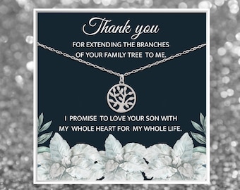 BESTSELLER Mother of the Groom Gift | Mother In Law Wedding Gift | Mother In Law Necklace | Gift for My Mother In Law | Tree Necklace