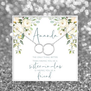 Sister in Law Gift from Bride | Personalized Sister of the Groom Gift Necklace | Sister of the Bride Wedding Gift | AZURE Collection