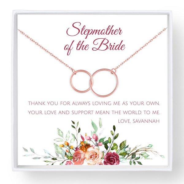 Personalized Stepmom Gift from Bride • Wedding Gift for Stepmother of the Bride • Personalized Stepmother Necklace