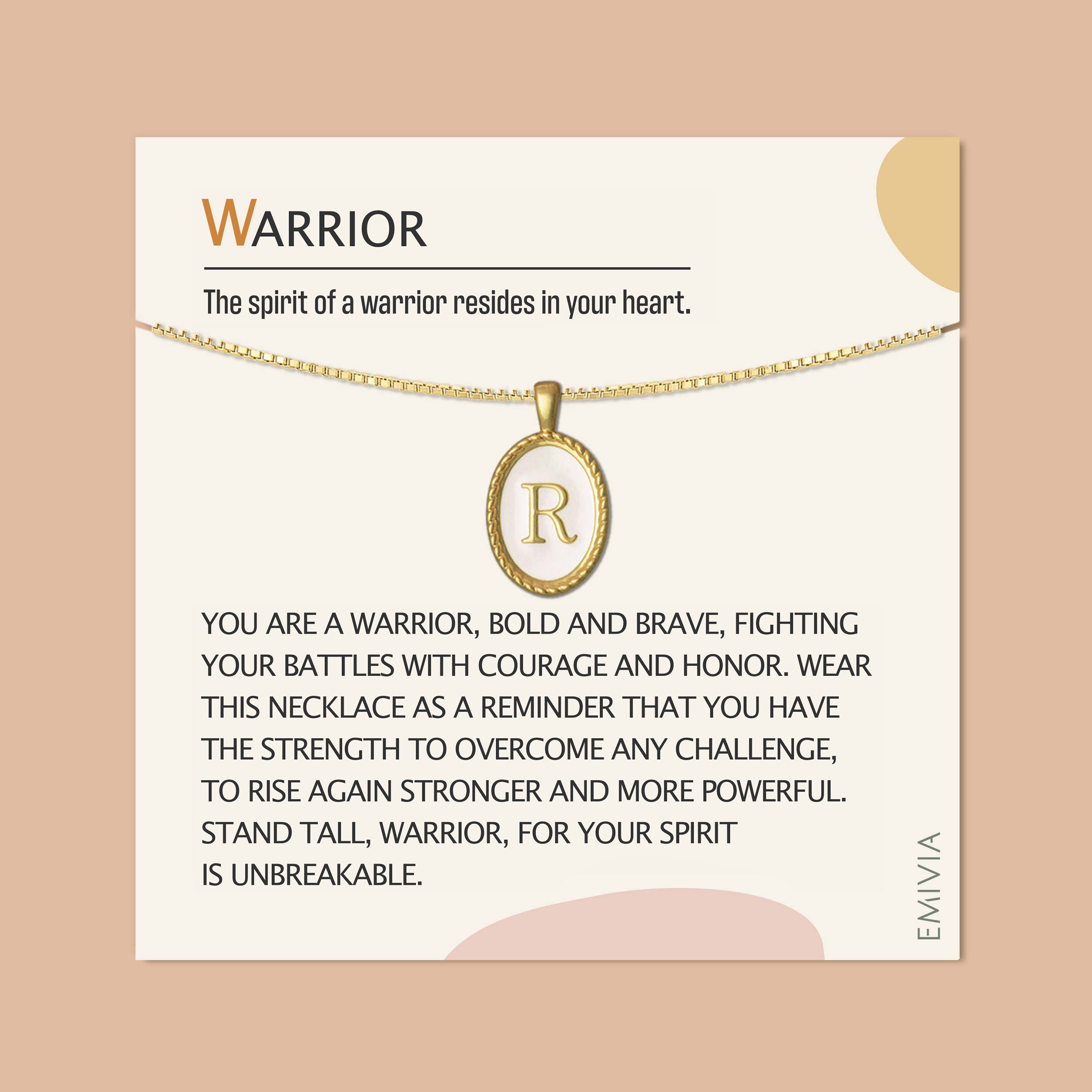 Be!spoken Initial Necklace: Sterling Silver, Gold Vermeil Warrior