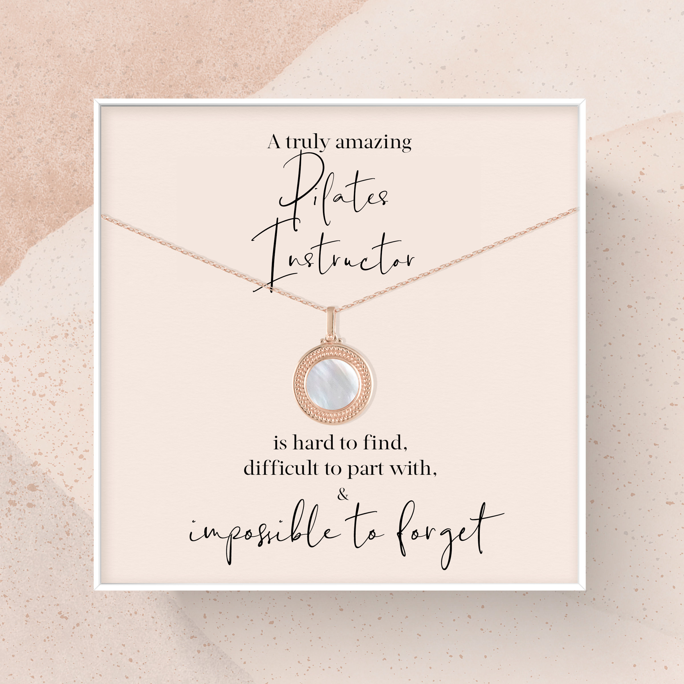 Pilates Instructor Gift | Gift for Pilates Instructor Necklace | A Truly Amazing Pilates Instructor Appreciation Gift