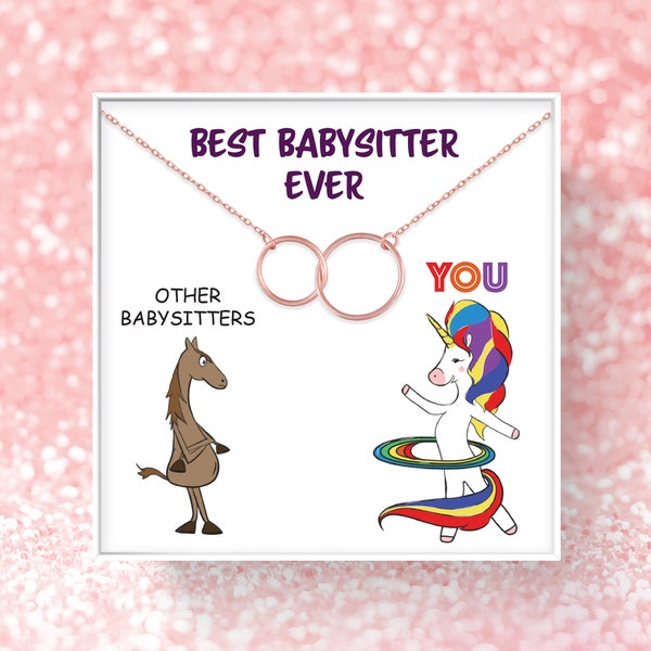 Babysitter Gift | Best Babysitter Ever | Gift for Babysitter Necklace