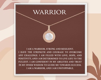 Warrior Necklace | Warrior Gift for Friend | Survivor Gift |  Strength Necklace | Encouragement Gift