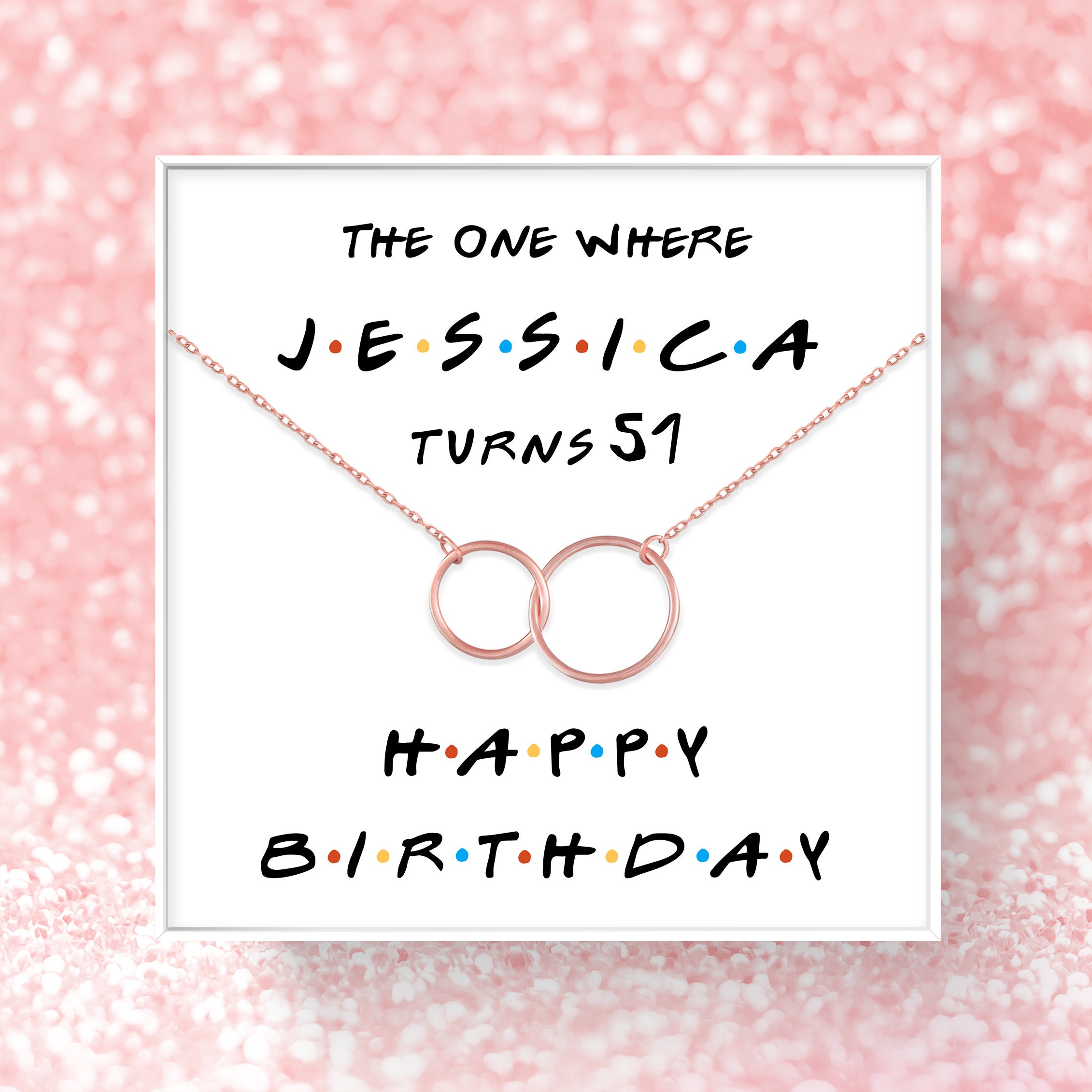 51st Birthday Gift Necklace Personalized 51st Birthday Gift | Etsy