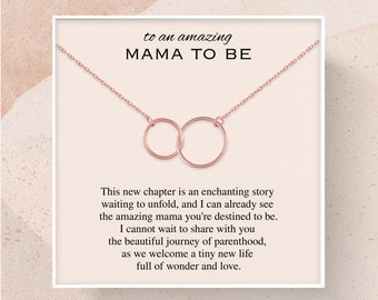 Pregnant Wife Gift | Sterling Silver Interlocking Circles Necklace