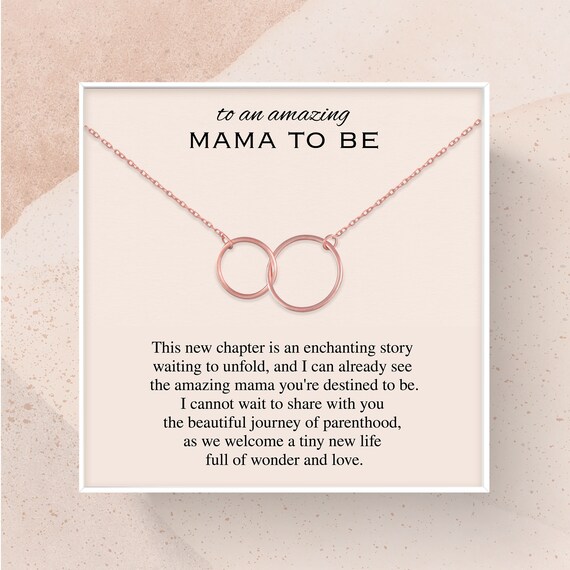 Pregnant Wife Gift | Sterling Silver Interlocking Circles Necklace