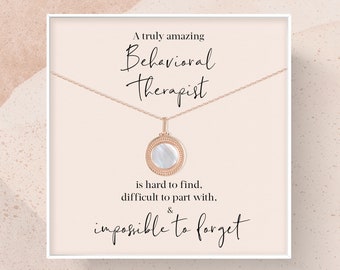 Mother of Pearl Necklace | Sterling Silver Therapist Gift