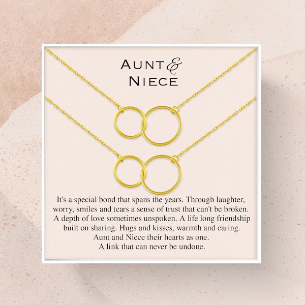 Aunt and Niece Necklace | Aunt and Niece Gifts | Aunt and Niece Jewelry