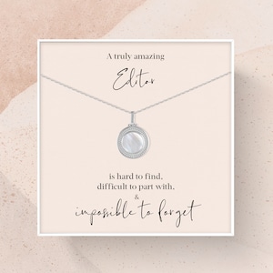 Editor Gift | Gift for Editor Necklace | A Truly Amazing Editor Gift