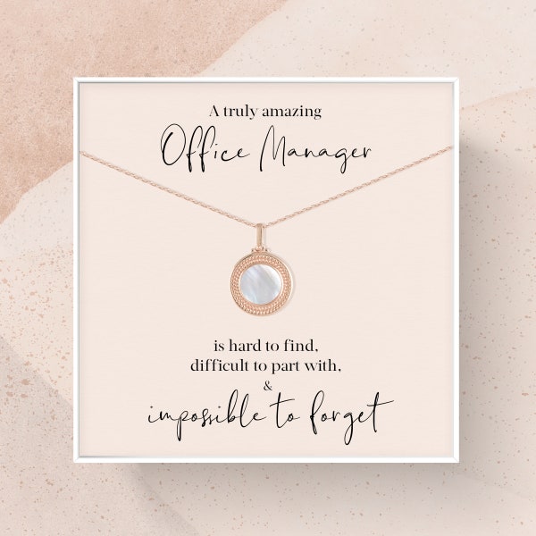 Office Manager Gift | Gift for Office Manager | Gift for Office Manager Necklace | A Truly Amazing Office Manager Gift