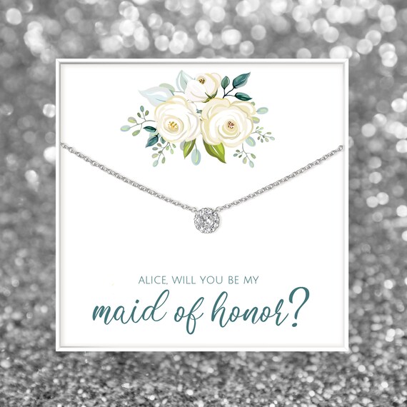 BESTSELLER Maid of Honor Proposal Necklace Will You Be My Maid of