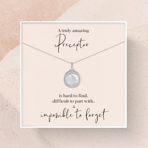 Preceptor Gift | Gift for Preceptor | Preceptor Gift | A Truly Amazing Preceptor Gift Necklace | Mother of Pearl Necklace