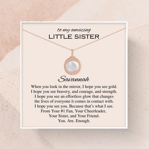 Little Sister Necklace: Mother of Pearl, Sterling Silver