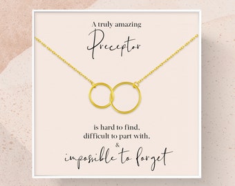 Preceptor Gift Necklace | Sterling Silver Infinity Circles