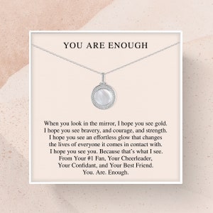 BESTSELLER You Are Enough Necklace Birthday Gift for Friend Best Friend Gift Sterling Silver