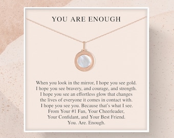 BESTSELLER You Are Enough Necklace | Birthday Gift for Friend | Best Friend Gift