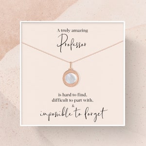 Professor Gift | Leaving Gift for Professor Necklace | A Truly Amazing Professor Appreciation Gift