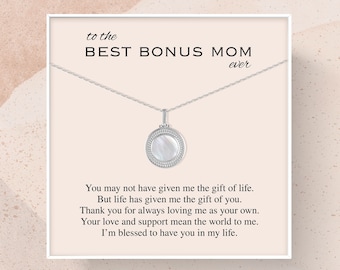 Bonus Mom Gift | Stepmom Gift | Best Bonus Mom Necklace