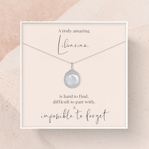 Librarian Appreciation Gift | Gift for Librarian Necklace | A Truly Amazing Librarian Appreciation Gift