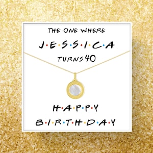 40th Birthday Gift Necklace | Personalized 40th Birthday Gift for Her | 40th Birthday Gift for Best Friend
