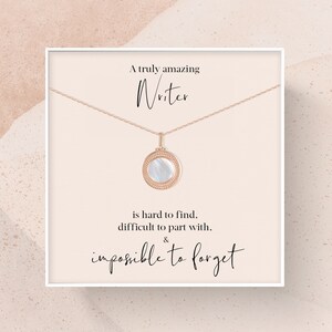 Mother of Pearl Writer Necklace: Sterling Silver, Gold Vermeil