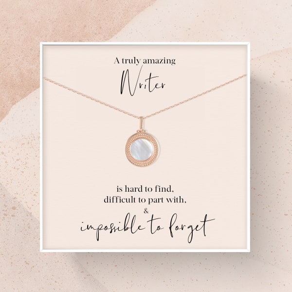 Writer Gift | Gift for Writer Necklace | A Truly Amazing Writer Appreciation Gift