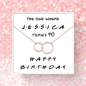 40th Birthday Gift Necklace | Personalized 40th Birthday Gift for Her | 40th Birthday Gift for Best Friend