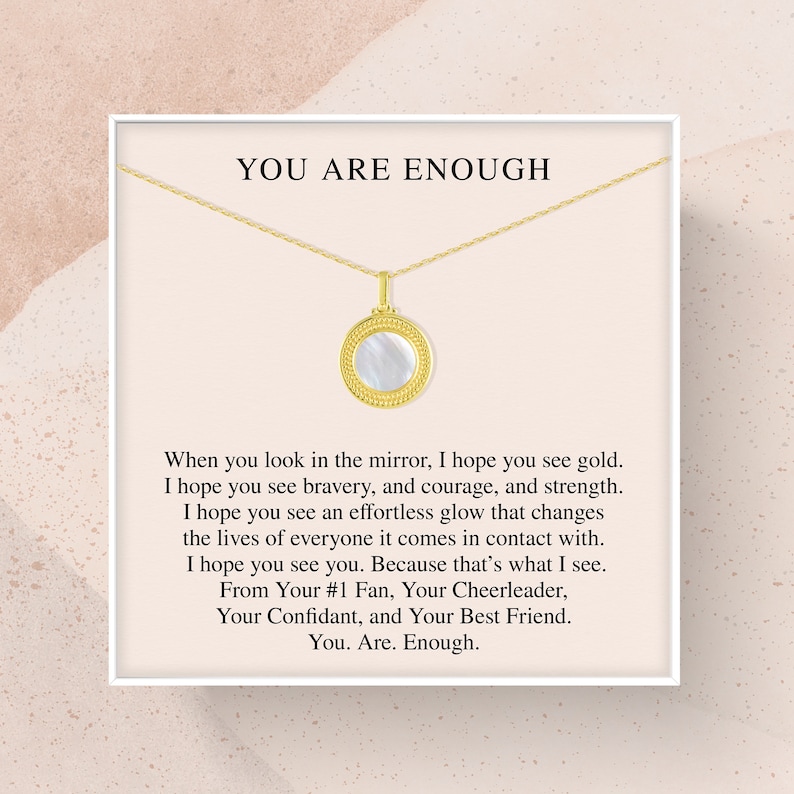BESTSELLER You Are Enough Necklace Birthday Gift for Friend Best Friend Gift immagine 9