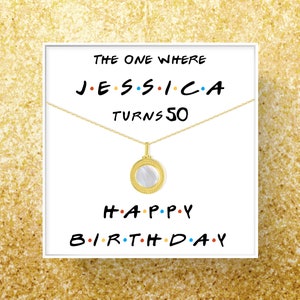 50th Birthday Gift Necklace | Personalized 50th Birthday Gift for Her | 50th Birthday Gift for Best Friend