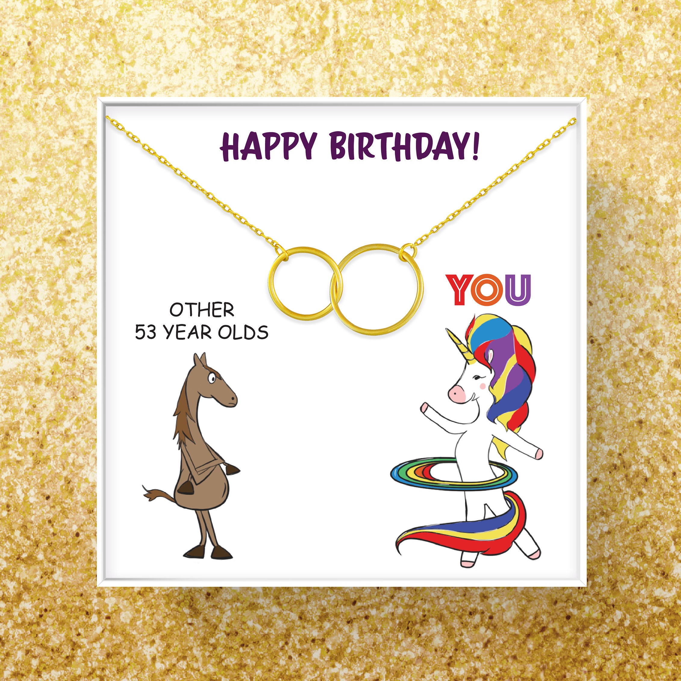 53rd Birthday Gift Necklace Personalized 53rd Birthday Gift | Etsy