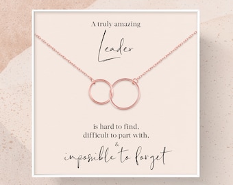 Leader Gift | Gift for Leader Necklace | A Truly Amazing Leader Appreciation Gift