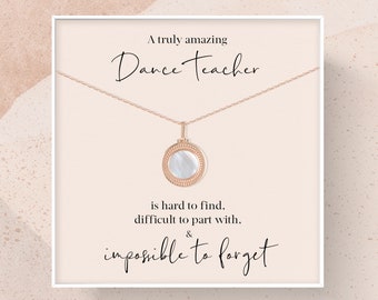 Dance Teacher Gift | Gift for Ballet Teacher | Dance Recital Gift for Dance Teacher Necklace | A Truly Amazing Dance Teacher Gift