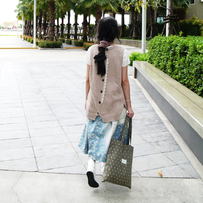 DODORY handmade ecobag pattern tote bag Canvas Bag Gift for Her cute bag lovely bag EcoGrocery Bag Shopping bag Cute gift Eco Bag Cotton bag