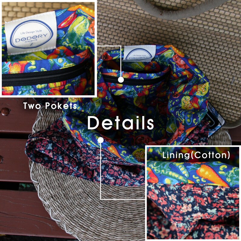 DODORY handmade ecobag pattern tote bag Canvas Bag Gift for Her cute bag lovely bag EcoGrocery Bag Shopping bag Cute gift Eco Bag Cotton bag