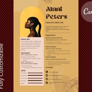 Colorful Resume Template -- The Octavian Templates, Sorority Resume Template Creative Resume Template Canva Resume Instant Download Modern