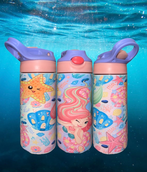 Personalized Cartoon Under Sea Mermaid Kids Sippy Cup, Tumbler, Sports  Bottle 
