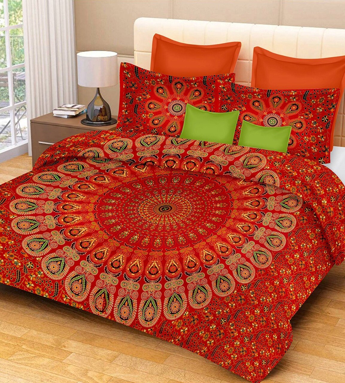 King Size Mandala Duvet Cover Boho Quilt And Pillowcases 50