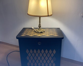 Vintage Messing Tischlampe  Nachttischlampe Französische Boudoir Leuchte Hollywood Regency Lampe Lampenschirm Gold