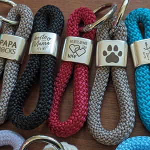Large sailing rope keychain maritime with a statement