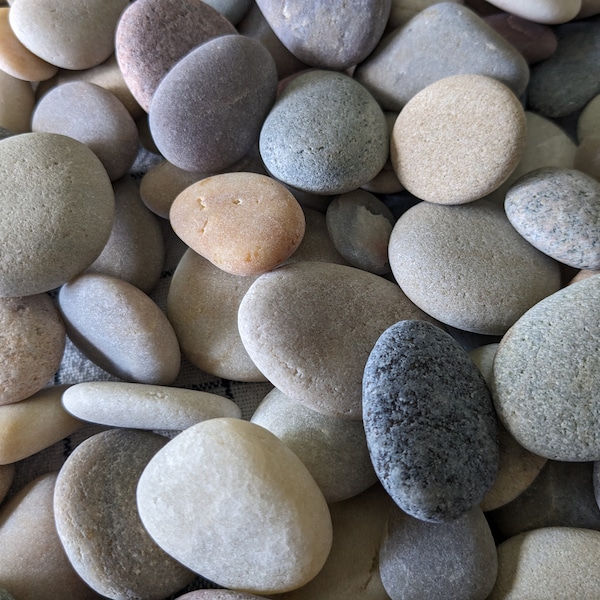 Große Steine 4-10cm zum Bemalen, glatte Strandkiesel für dotting Mandala Glücksstein Steinmalerei Naturstein