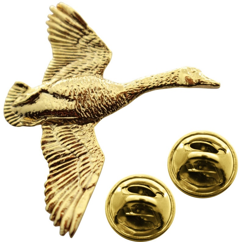 Canada Goose Flying Pin 24K Gold Lapel Pin Etsy