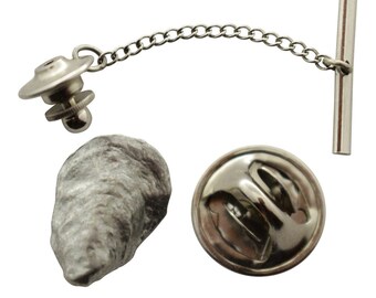 Oyster Tie Tack ~ Antiqued Pewter ~ Tie Tack or Pin