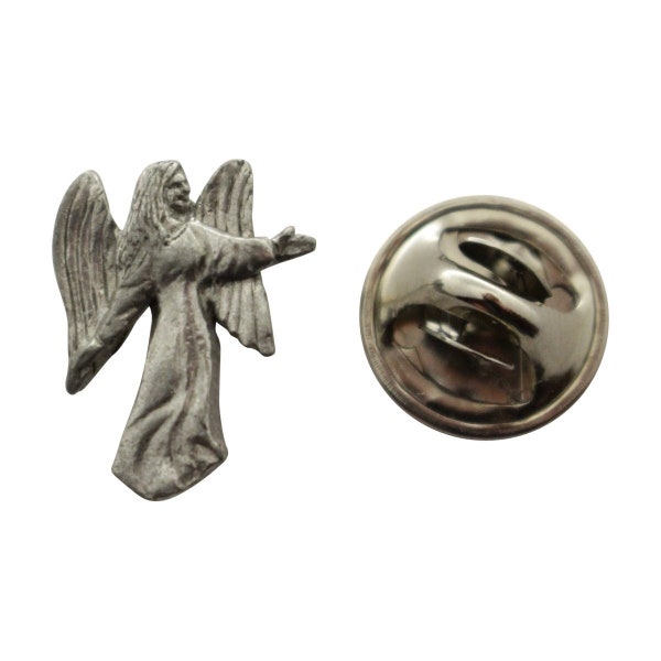 Angel Mini Pin ~ Antiqued Pewter ~ Miniature Lapel Pin