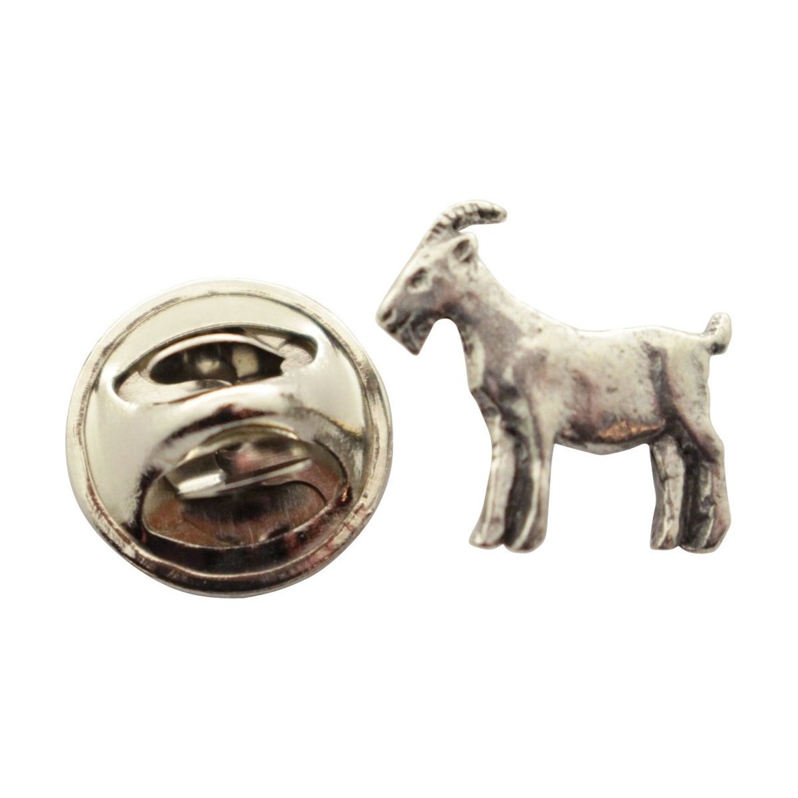 Gyat Pin Goat Mini Pin ~ Antiqued Pewter ~ Miniature Lapel Pin - Etsy