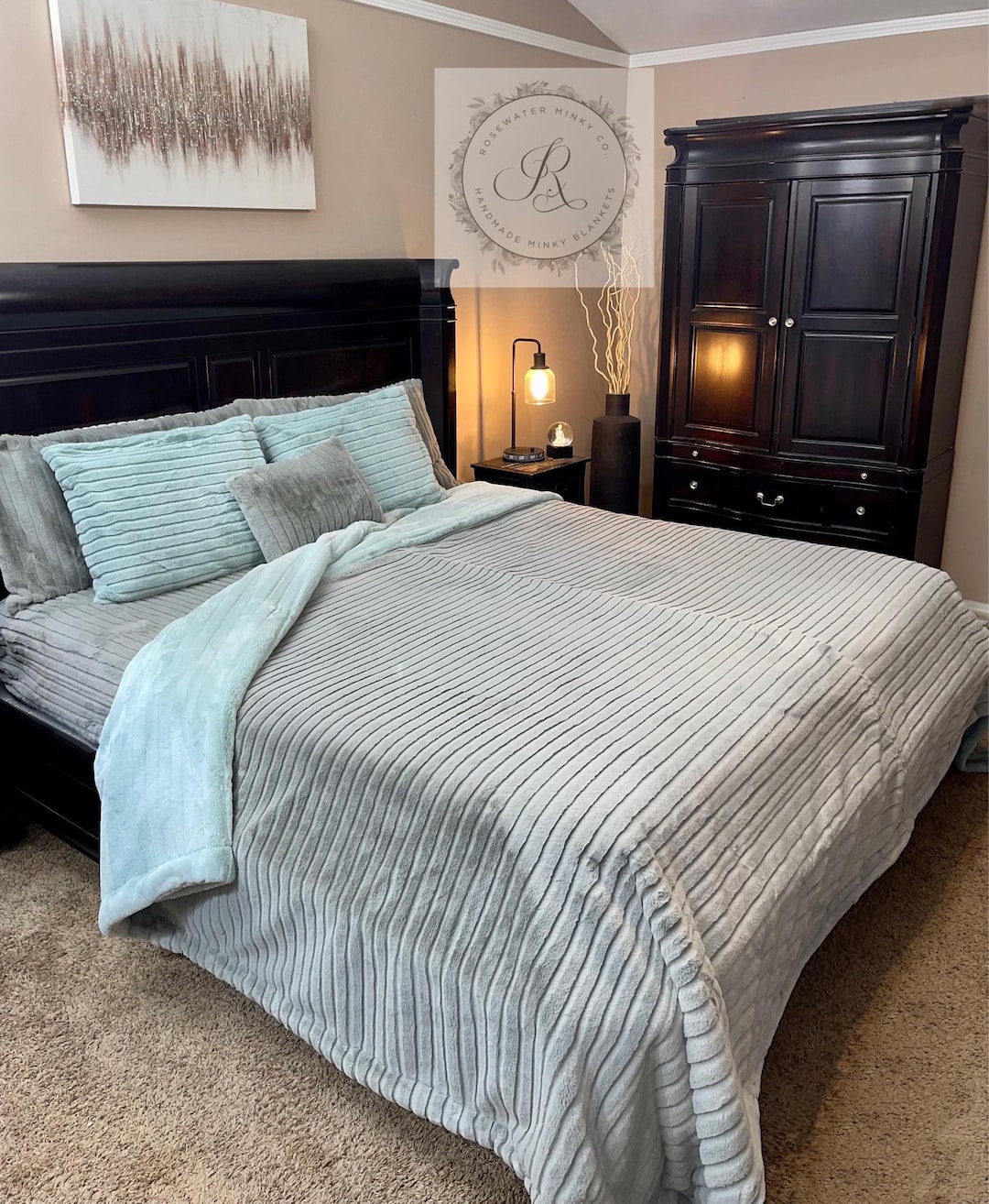 Queen or King Size Double Sided Joey Minky Blanket Etsy