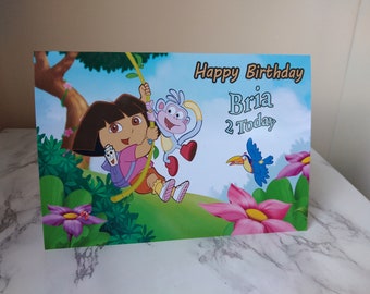 Dora Birthday Card Etsy