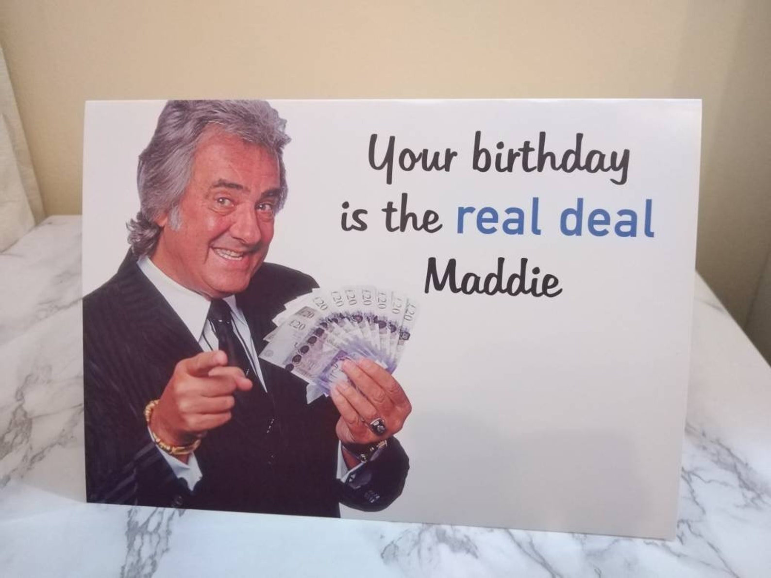 Dickinson's Real Deal Personalised Birthday Greeting Card Etsy