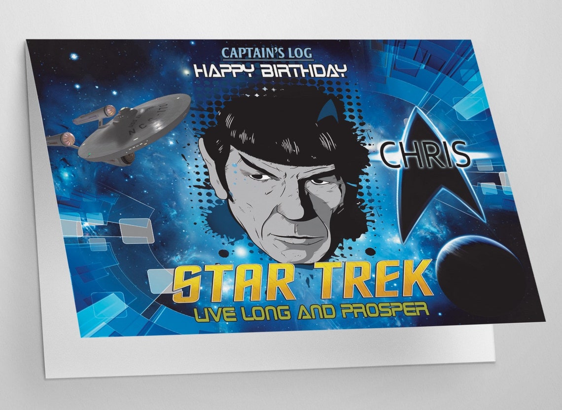 star trek themed birthday card