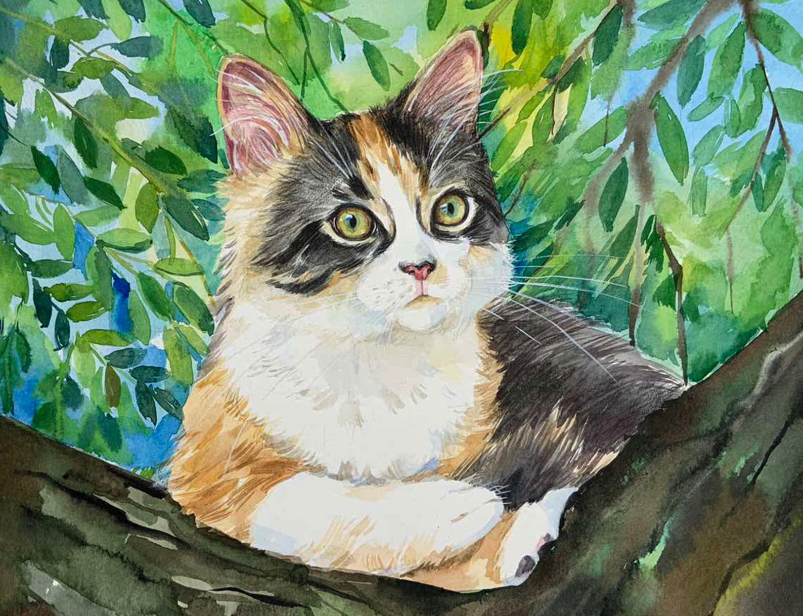 Cat custom Portrait Custom pet Portrait Sphynx Cat Portrait Etsy